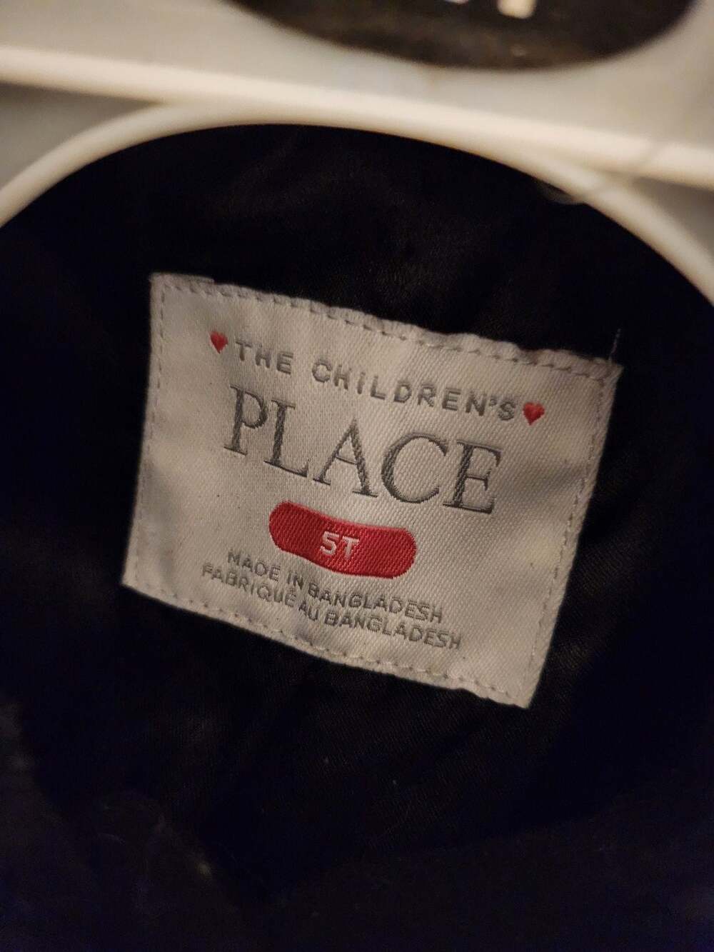 The Children's Place Girls Black Faux Fur Collar Coat, Size 5T